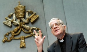 El portavoz del Vaticano Federico Lombardi, en una reciente intervención en la que negó que la Comisión sobre Medjugorje hiciera pública sus conclusiones en el 2012.