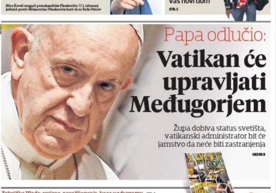 El Papa nombrará a un administrador del Vaticano para Medjugorje